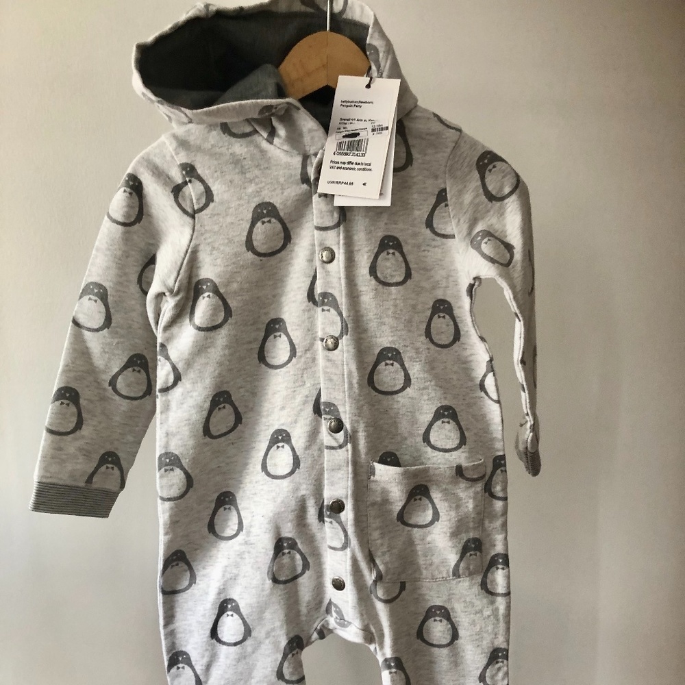 Bellybutton Baby Romper with Penguin Prints